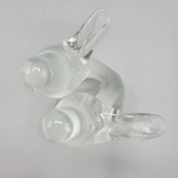 Vintage Artmark Glass Crystal Clear & Frosted Branch Love Birds Figurine 5.5" - Picture 13 of 15